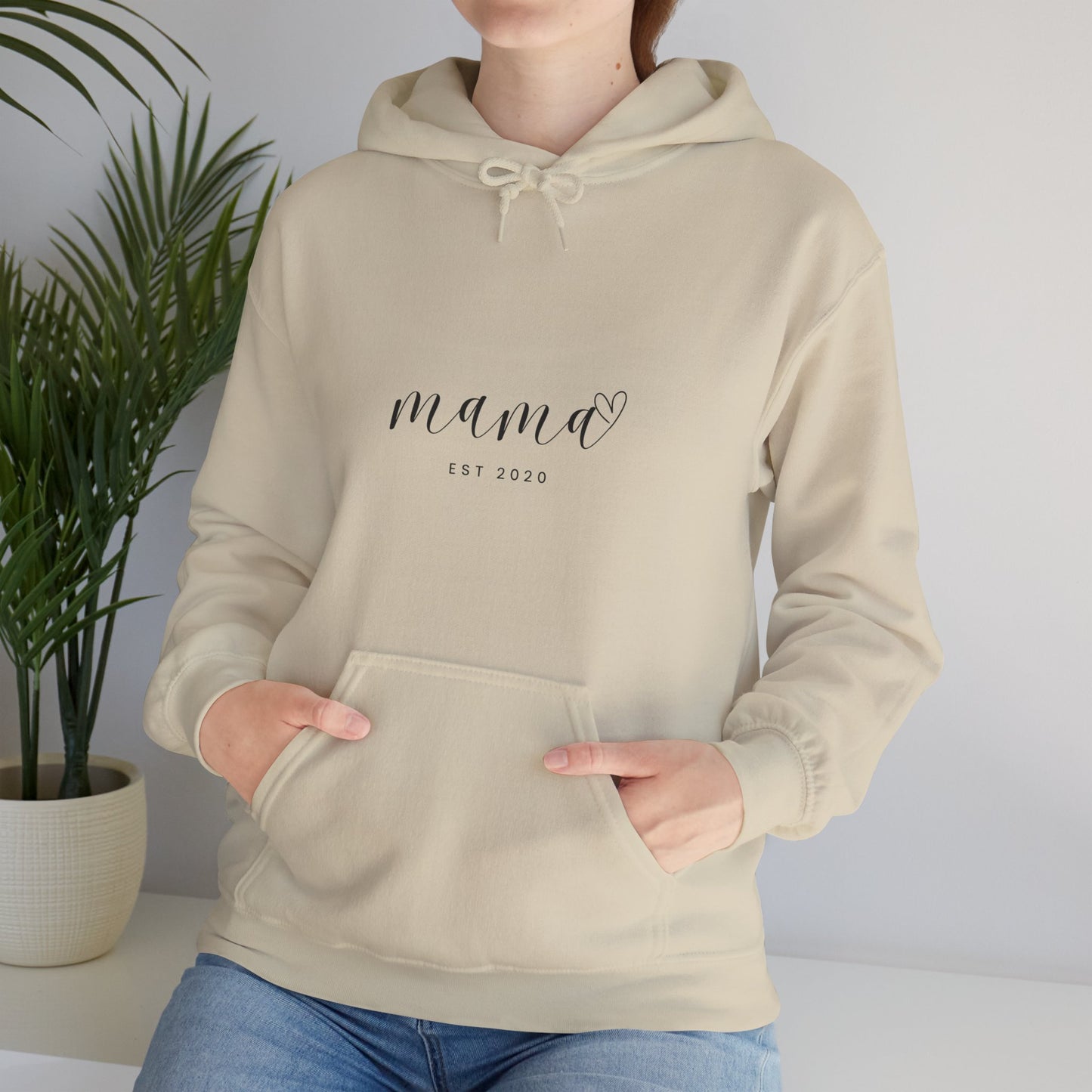Unisex Hooded Sweatshirt- MAMA EST 2020