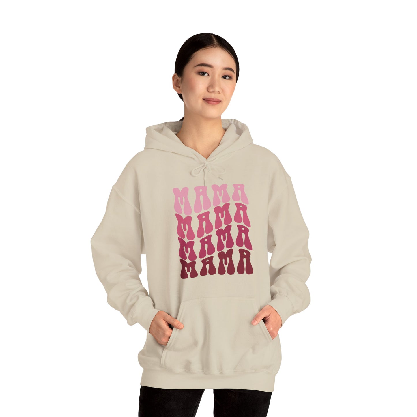 Unisex Hooded Sweatshirt- Mama print in pink