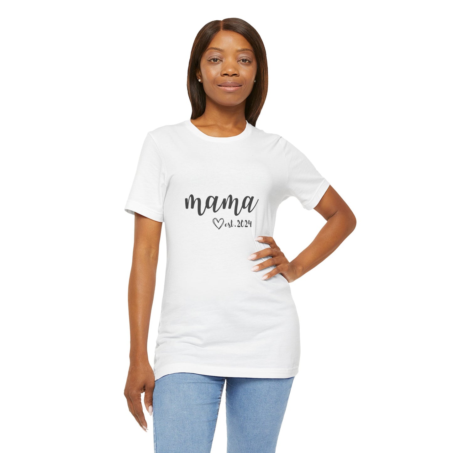 Unisex Jersey Short Sleeve Tee- MAMA EST 2024