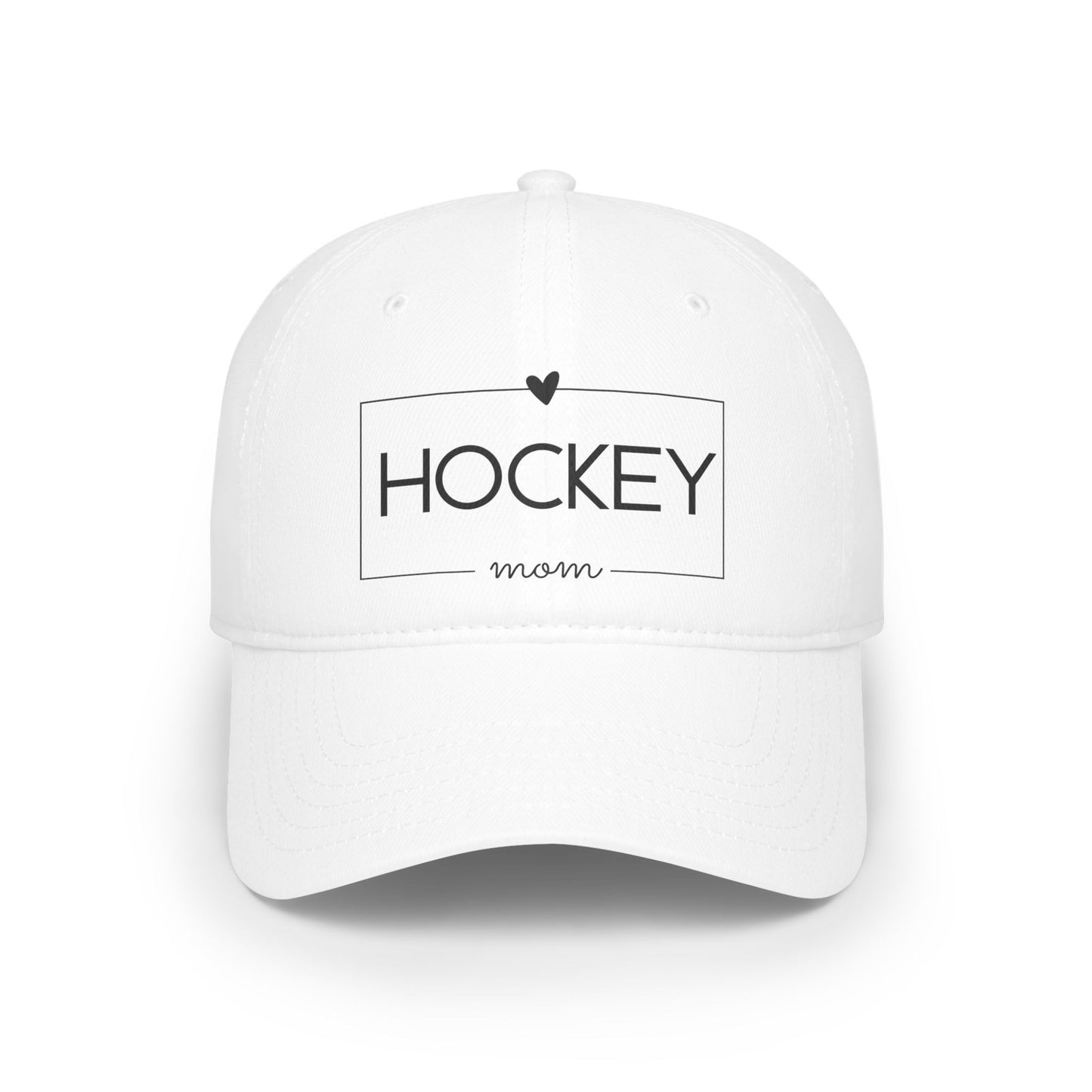 Low Profile Baseball Cap- Hockey Mom Print
