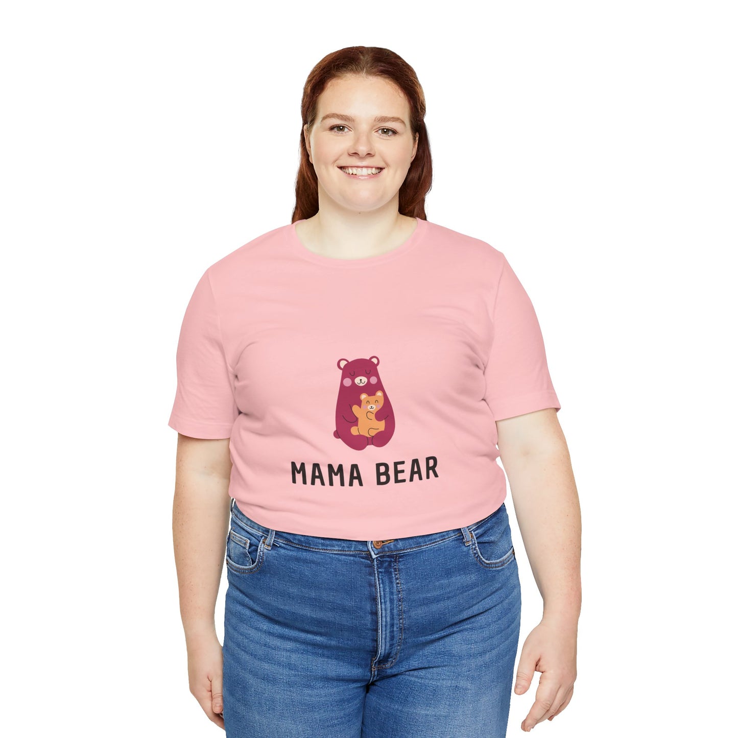 Unisex Jersey Short Sleeve Tee- Pink Mama Bear