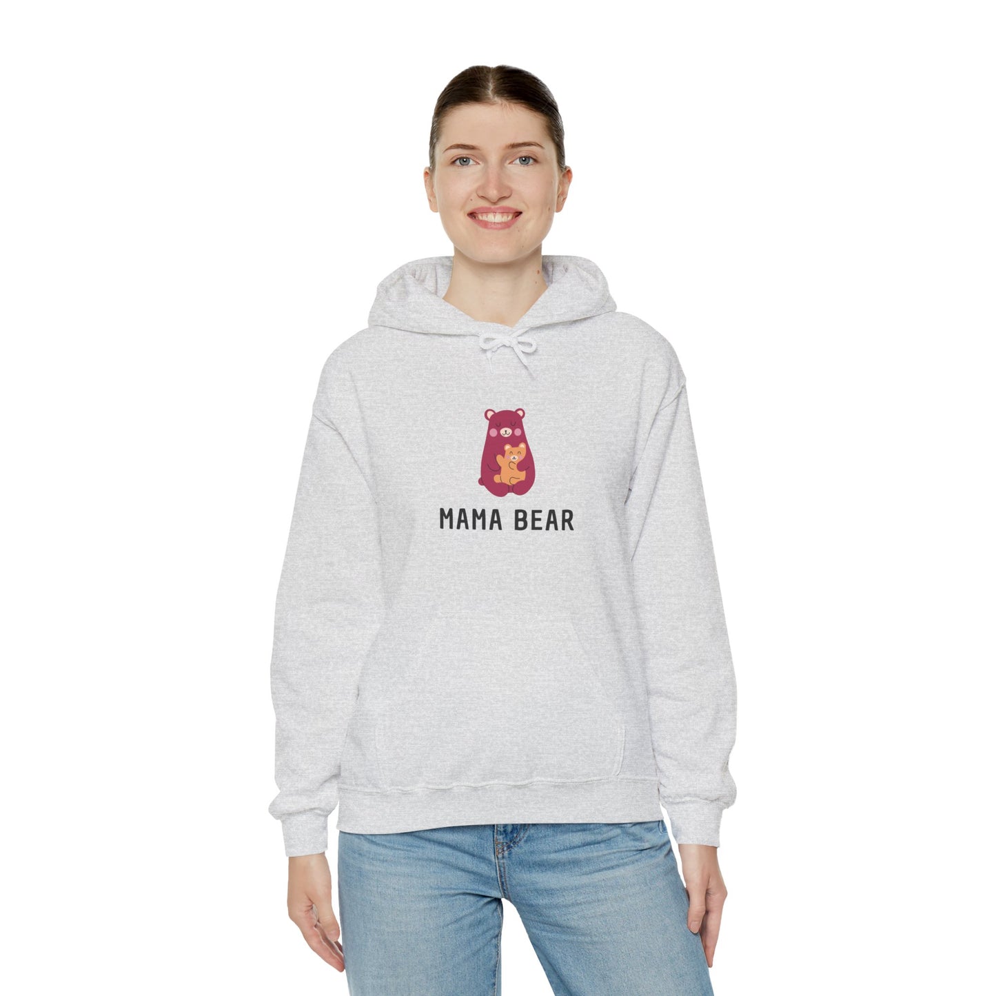 Unisex Hooded Sweatshirt- Pink Mama Bear