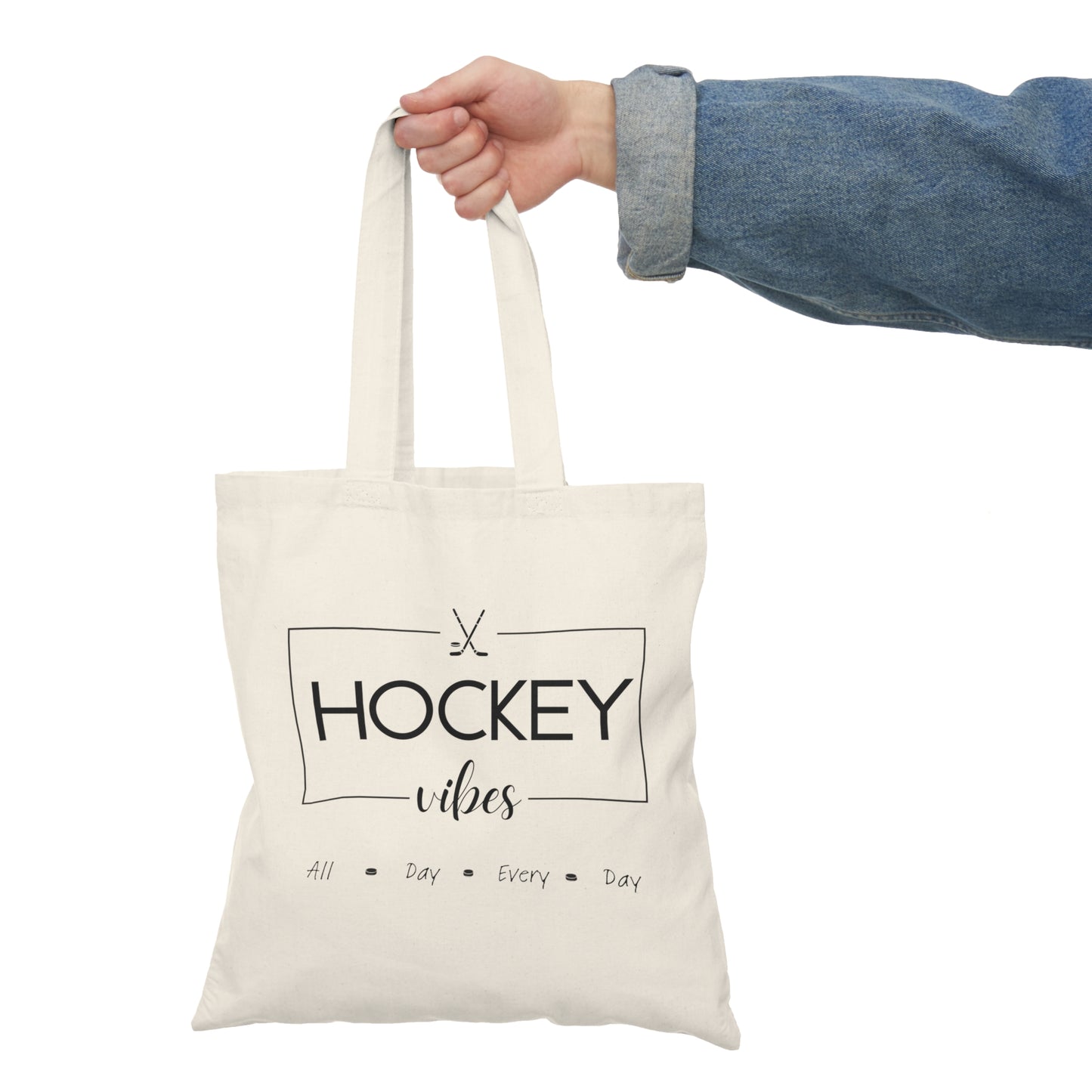 Natural Tote Bag - Hockey Vibes