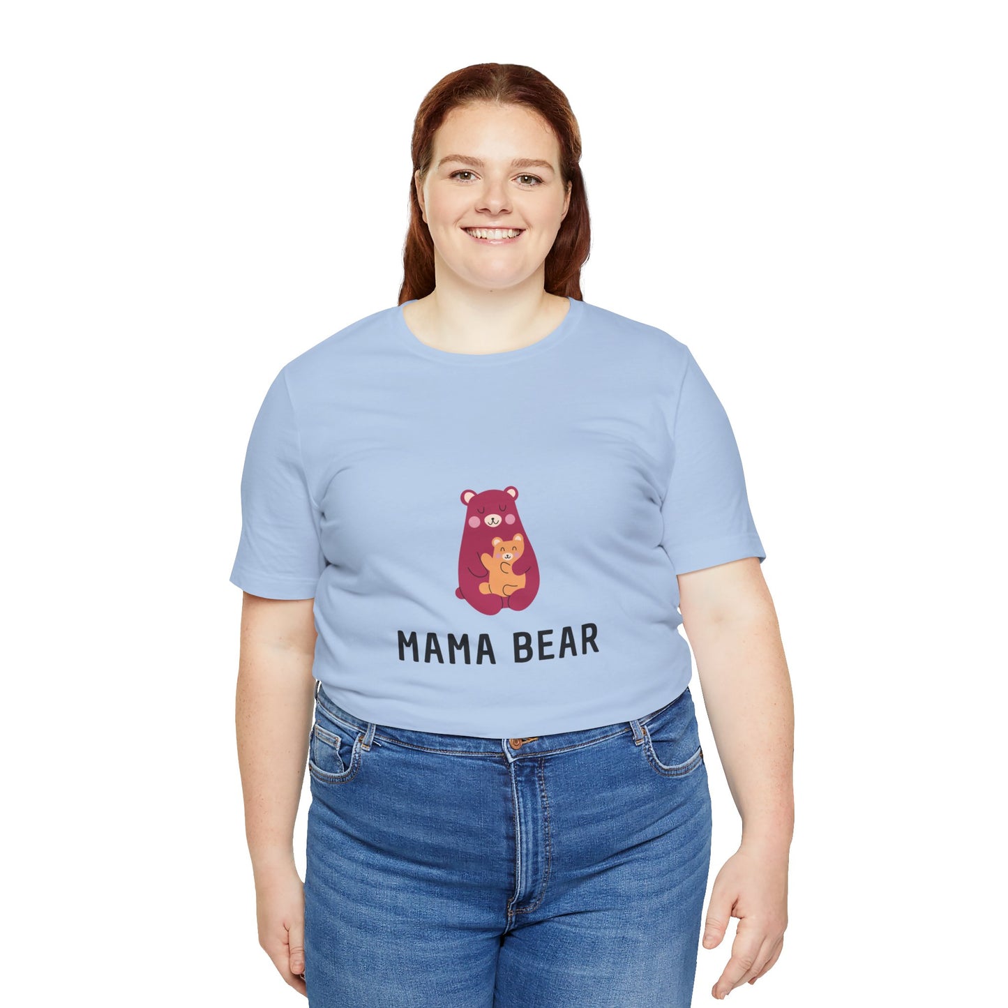 Unisex Jersey Short Sleeve Tee- Pink Mama Bear