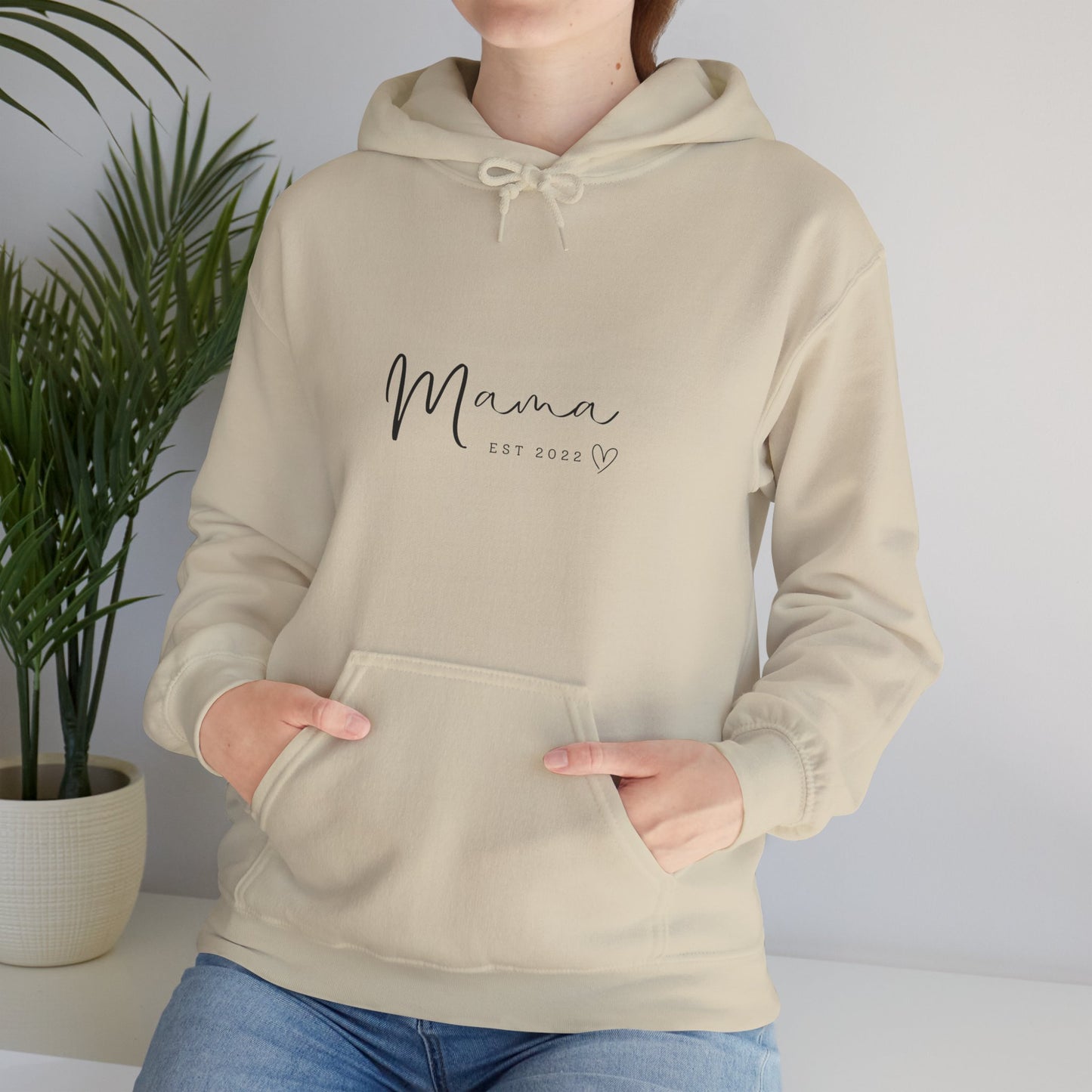 Unisex Hooded Sweatshirt- MAMA EST 2022