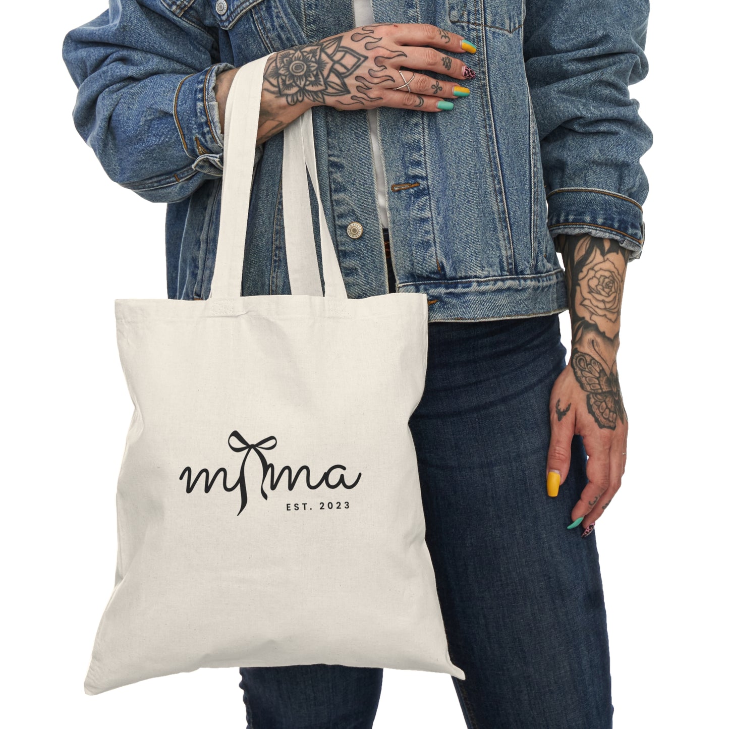 Natural Tote Bag - MAMA EST 2023