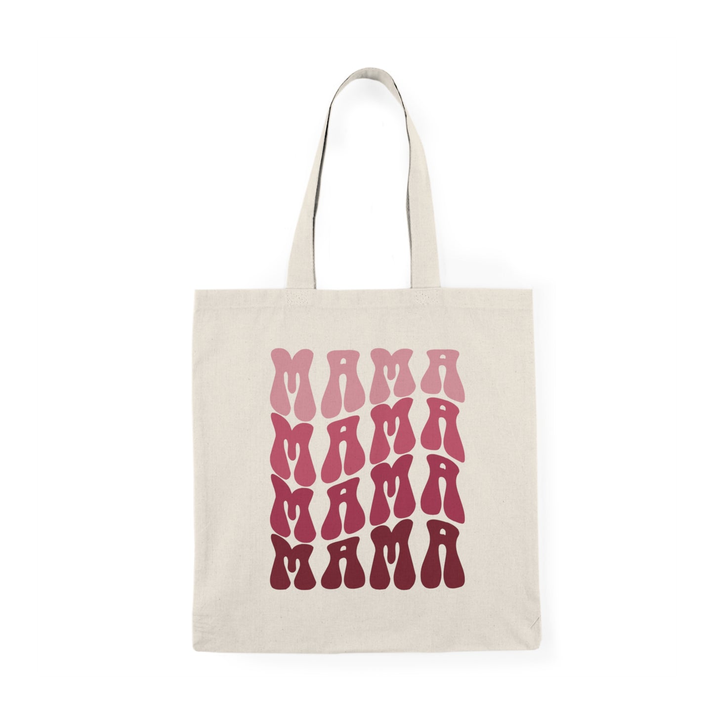 Natural Tote Bag - Pink MAMA Print