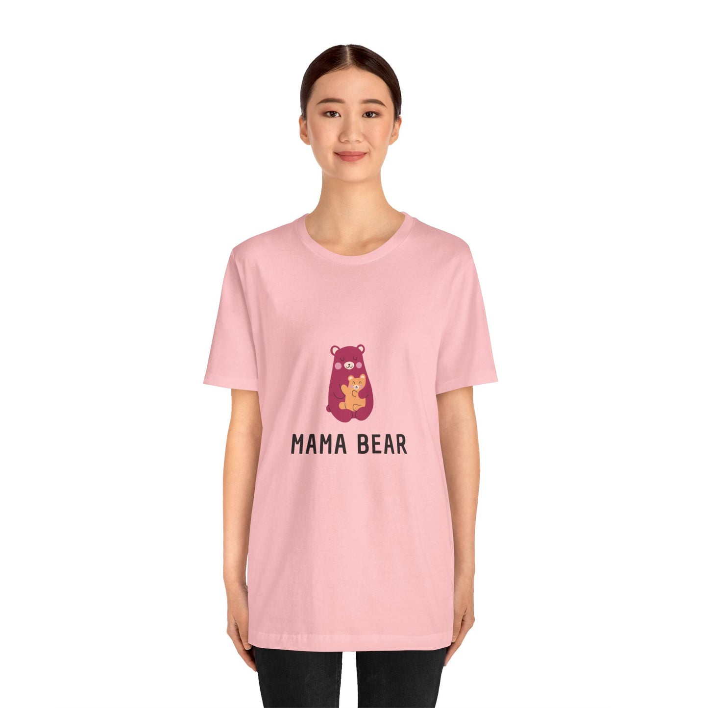 Unisex Jersey Short Sleeve Tee- Pink Mama Bear