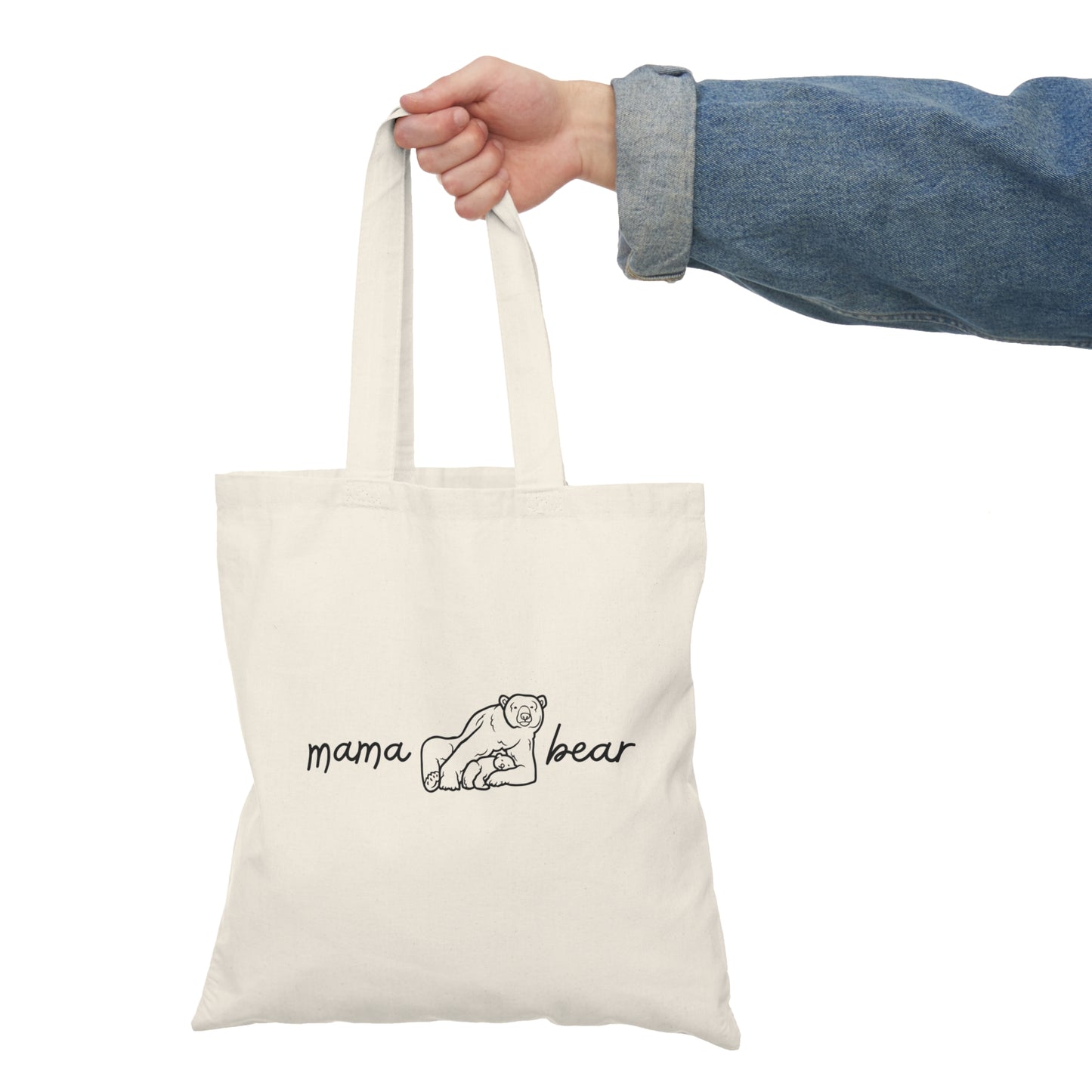 Natural Tote Bag - Mama Bear