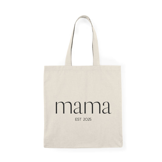 Natural Tote Bag - Mama Est 2025