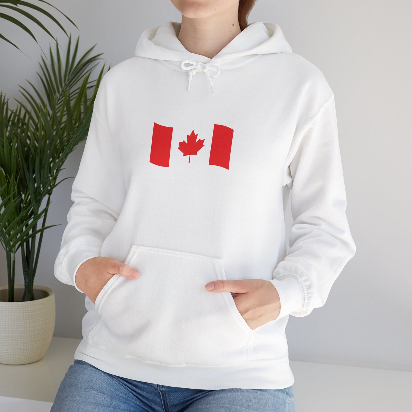 Unisex Hooded Sweatshirt- Canadian Flag
