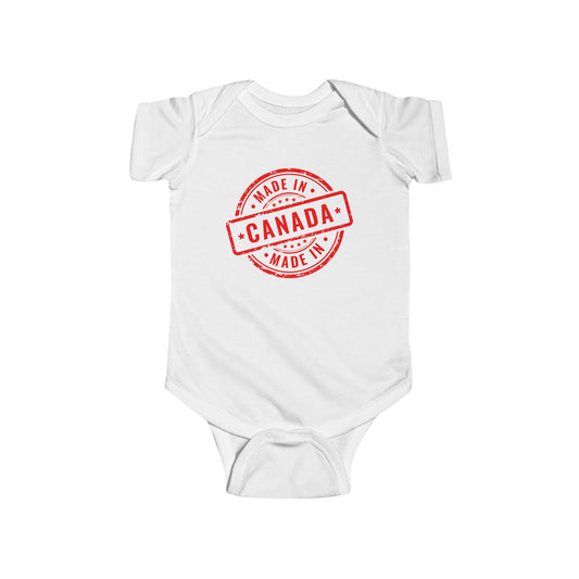 Baby Bodysuit - 'Made in Canada' Print