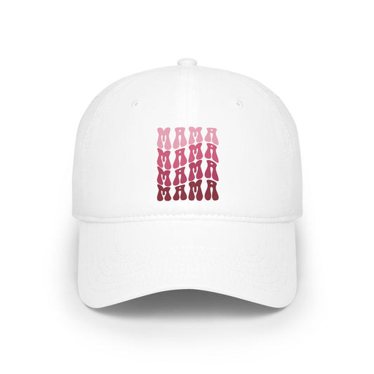 Low Profile Baseball Cap- Pink MAMA Print