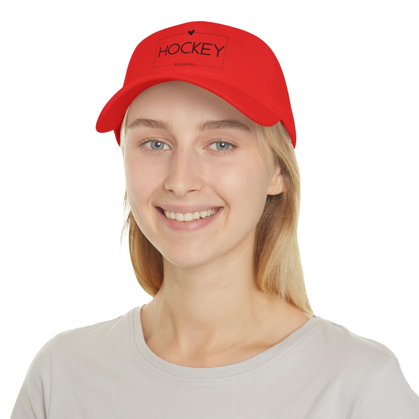 Low Profile Baseball Cap- Hockey Mom Print
