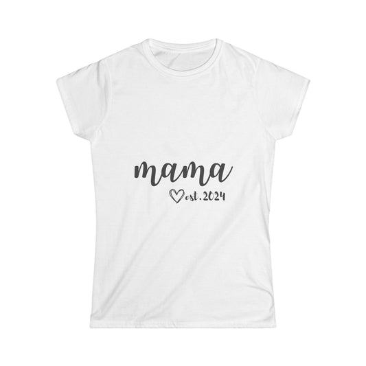 Women's Softstyle Tee- MAMA EST 2024