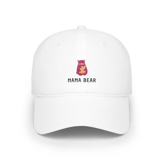 Low Profile Baseball Cap- Pink Mama Bear