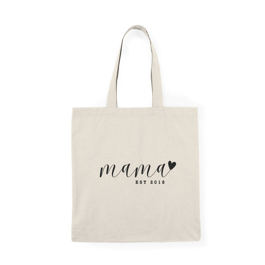 Natural Tote Bag - MAMA EST 2018