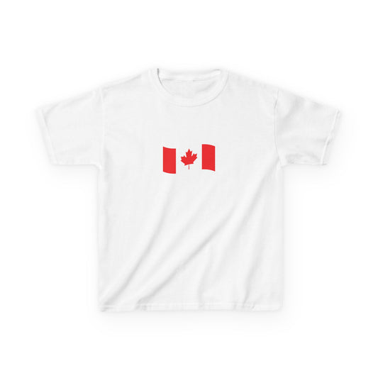 Kids Cotton Tshirt- Canadian Flag