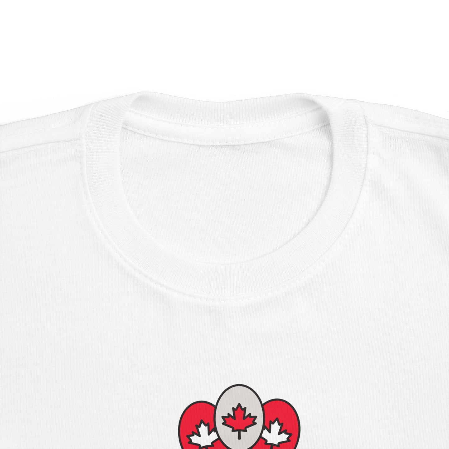 Toddler Tee - Cute Beaver with Canadian Flag Balloons Design