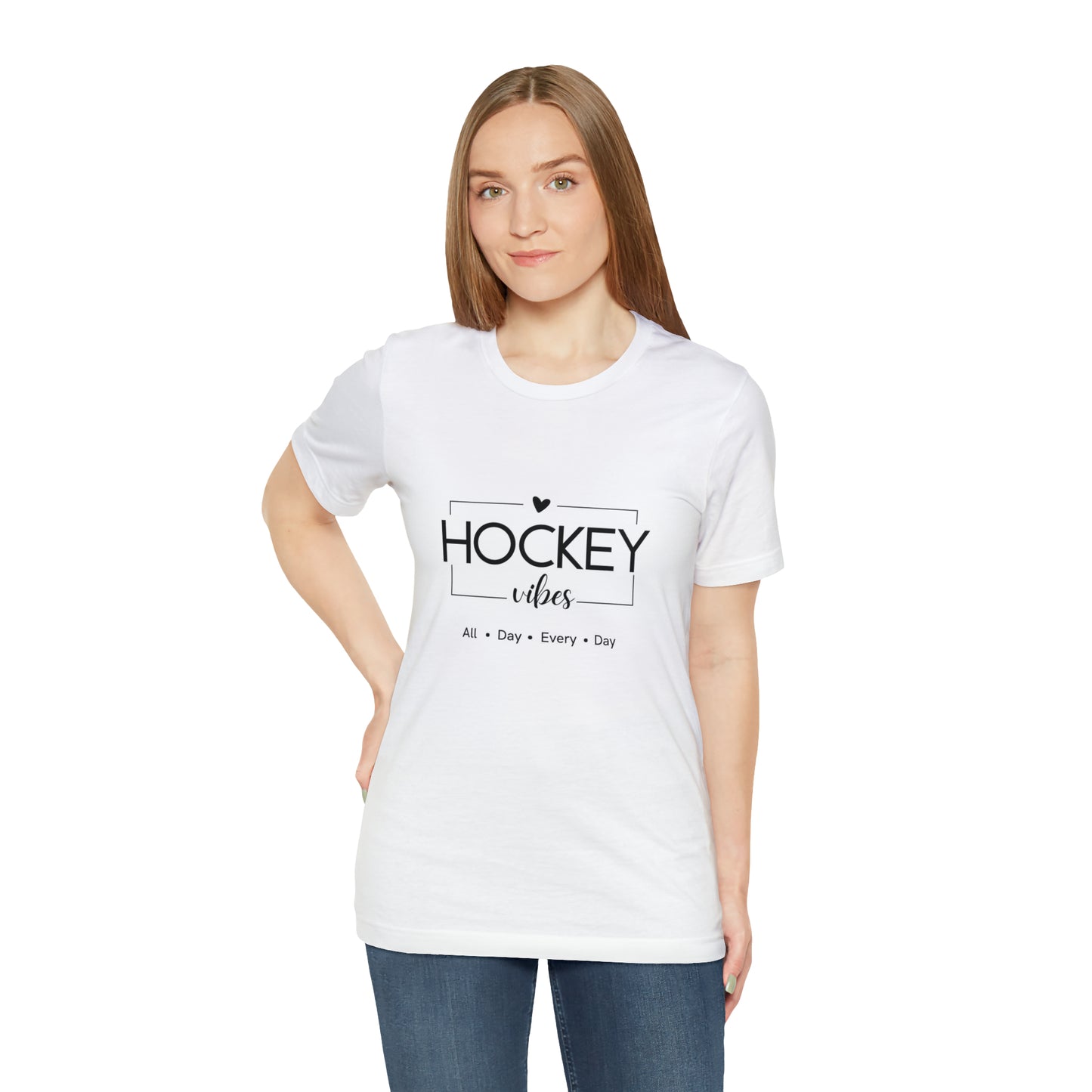 Unisex Jersey Short Sleeve Tee- Hockey Mom Vibes