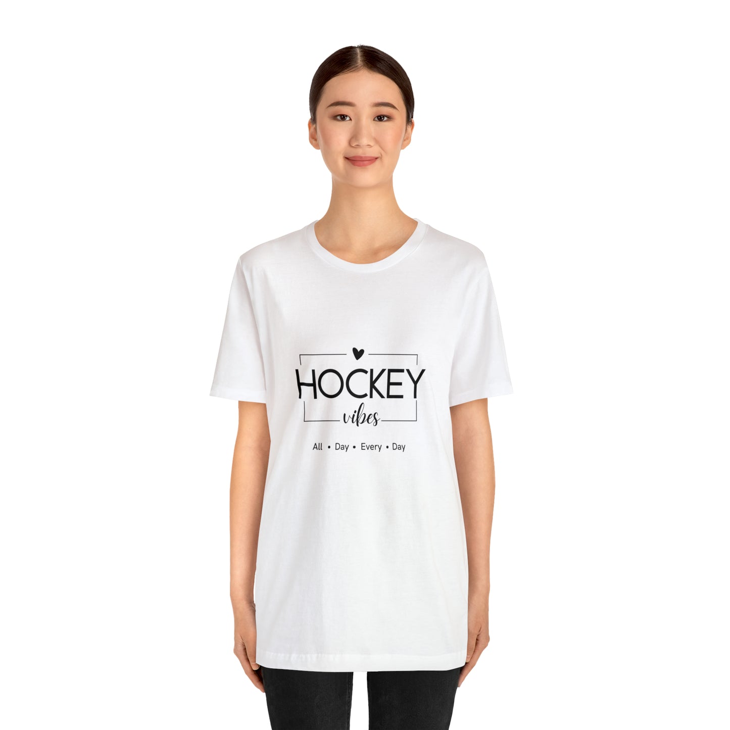 Unisex Jersey Short Sleeve Tee- Hockey Mom Vibes
