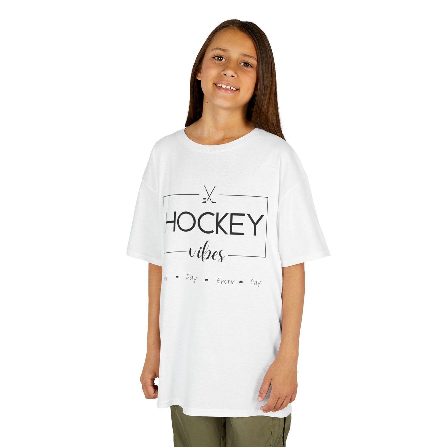 Kids Cotton Tshirt- Hockey vibes Print