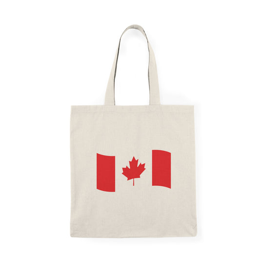 Natural Tote Bag - Canadian Flag