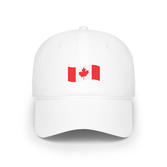 Low Profile Baseball Cap- Canadian Flag