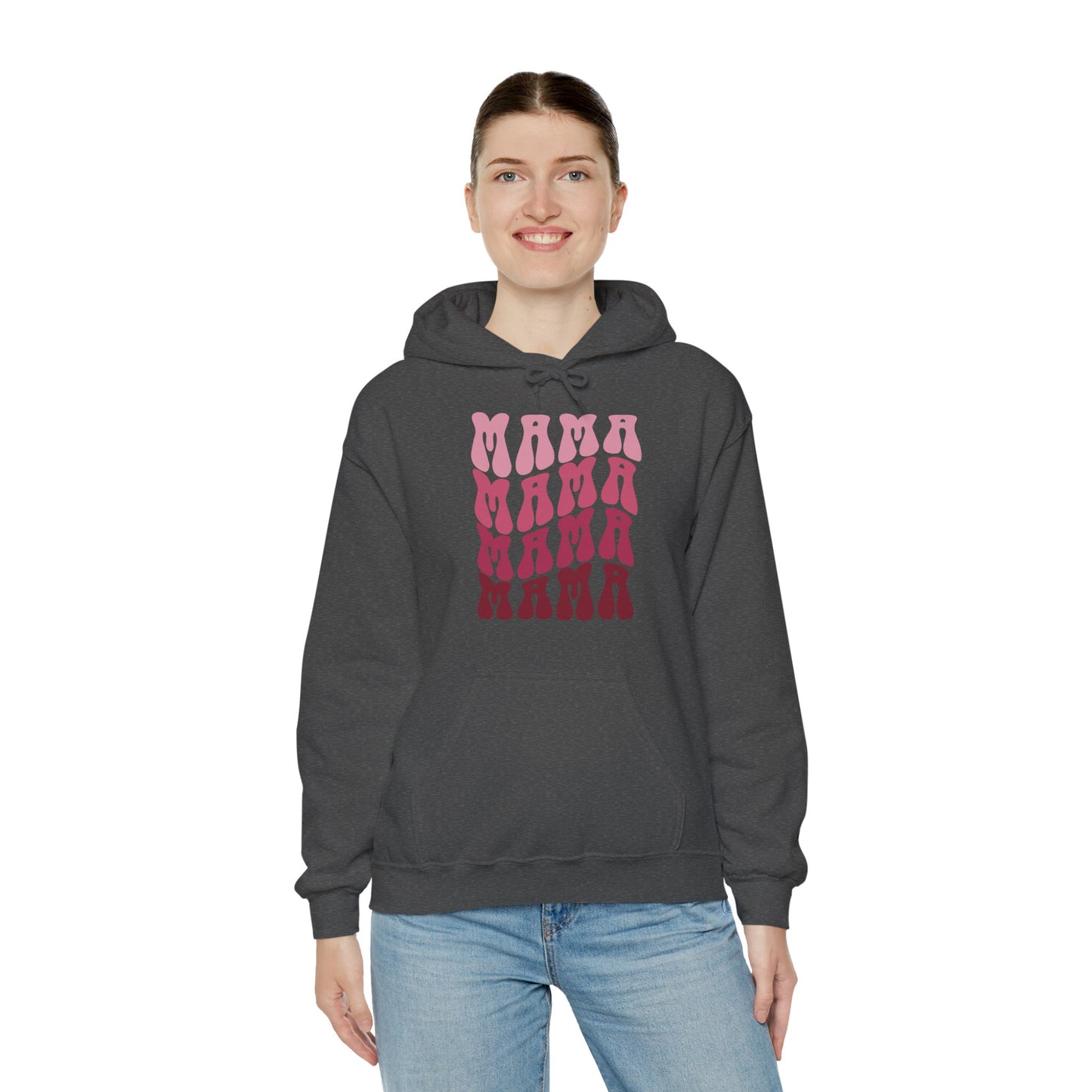 Unisex Hooded Sweatshirt- Mama print in pink