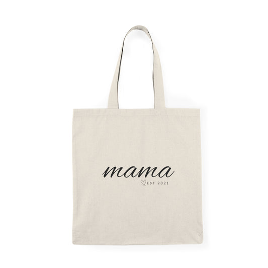 Natural Tote Bag - MAMA EST 2021