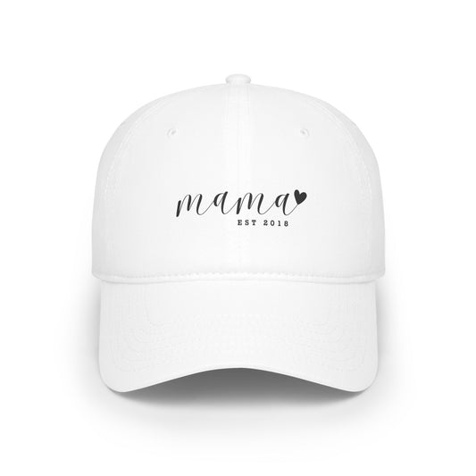 Low Profile Baseball Cap- MAMA EST 2018