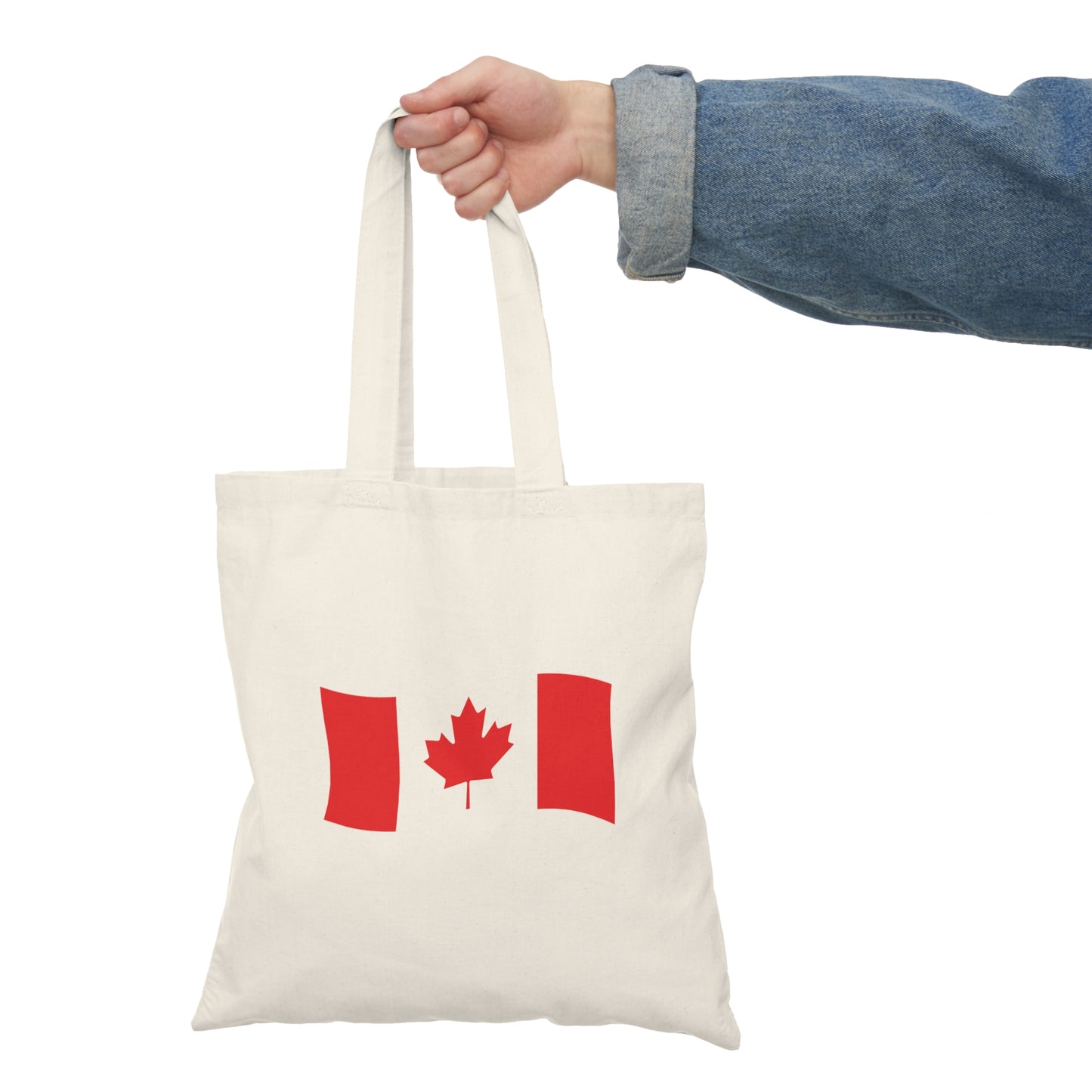 Natural Tote Bag - Canadian Flag