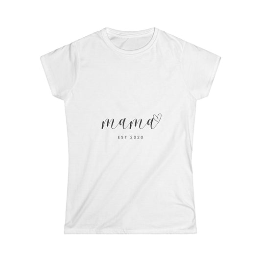 Women's Softstyle Tee- MAMA EST 2020