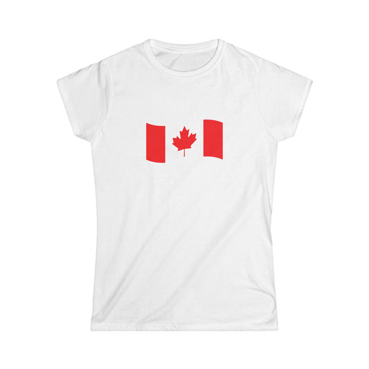 Women's Softstyle Tee- Canadian Flag