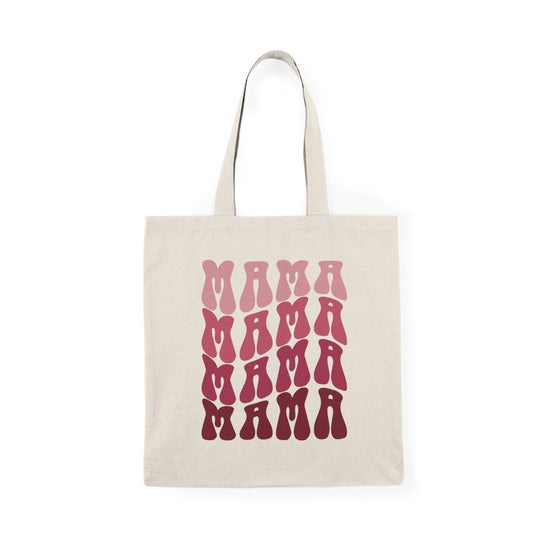 Natural Tote Bag - Pink MAMA Print